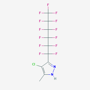 4-chloro-5-methyl-3-(1,1,2,2,3,3,4,4,5,5,6,6,6-tridecafluorohexyl)-1H-pyrazole CAS 244022-66-0