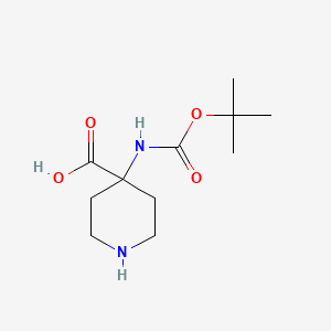 4-[(2-methylpropan-2-yl)oxycarbonylamino]piperidine-4-carboxylic acid CAS 252720-31-3