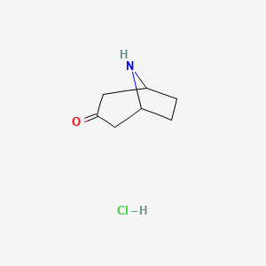 8-azabicyclo[3.2.1]octan-3-one;hydrochloride CAS 25602-68-0