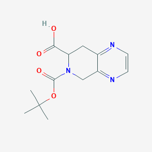 6-[(2-methylpropan-2-yl)oxycarbonyl]-7,8-dihydro-5H-pyrido[3,4-b]pyrazine-7-carboxylic acid CAS 264623-57-6