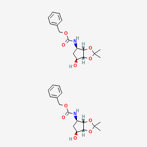 benzyl N-[(3aR,4S,6R,6aS)-4-hydroxy-2,2-dimethyl-4,5,6,6a-tetrahydro-3aH-cyclopenta[d][1,3]dioxol-6-yl]carbamate CAS 274693-53-7