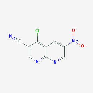 4-chloro-6-nitro-1,8-naphthyridine-3-carbonitrile CAS 305370-84-7