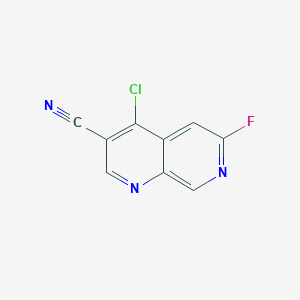 4-chloro-6-fluoro-1,7-naphthyridine-3-carbonitrile CAS 305371-18-0