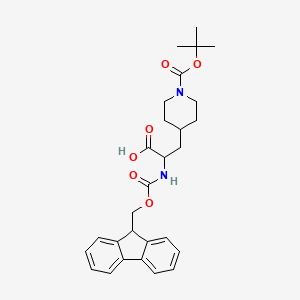 2-(9H-fluoren-9-ylmethoxycarbonylamino)-3-[1-[(2-methylpropan-2-yl)oxycarbonyl]piperidin-4-yl]propanoic acid CAS 313052-02-7