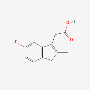 2-(6-fluoro-2-methyl-3H-inden-1-yl)acetic acid CAS 32004-66-3