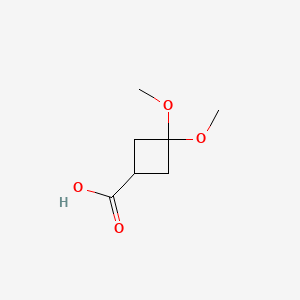 3,3-dimethoxycyclobutane-1-carboxylic acid CAS 332187-56-1