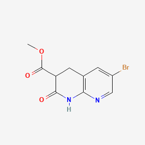 methyl 6-bromo-2-oxo-3,4-dihydro-1H-1,8-naphthyridine-3-carboxylate CAS 335031-10-2