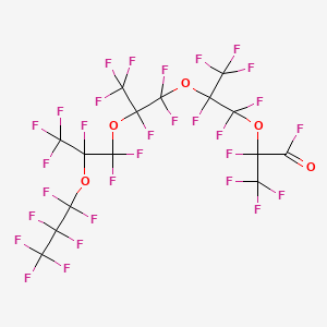 2,3,3,3-tetrafluoro-2-[1,1,2,3,3,3-hexafluoro-2-[1,1,2,3,3,3-hexafluoro-2-[1,1,2,3,3,3-hexafluoro-2-(1,1,2,2,3,3,3-heptafluoropropoxy)propoxy]propoxy]propoxy]propanoyl fluoride CAS 34761-47-2