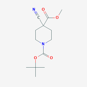 1-O-tert-butyl 4-O-methyl 4-cyanopiperidine-1,4-dicarboxylate CAS 362703-34-2