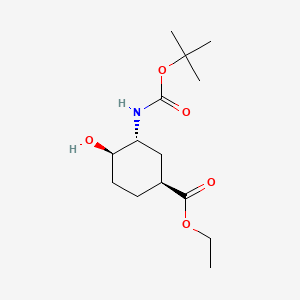 ethyl (1S,3R,4R)-4-hydroxy-3-[(2-methylpropan-2-yl)oxycarbonylamino]cyclohexane-1-carboxylate CAS 365997-33-7