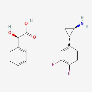 (2R)-2-hydroxy-2-phenylacetic acid;trans-(1R,2S)-2-(3,4-difluorophenyl)cyclopropan-1-amine CAS 376608-71-8