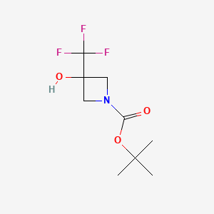 tert-butyl 3-hydroxy-3-(trifluoromethyl)azetidine-1-carboxylate CAS 398489-42-4