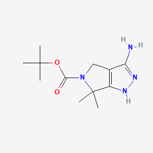 tert-butyl 3-amino-6,6-dimethyl-1,4-dihydropyrrolo[3,4-d]pyrazole-5-carboxylate CAS 398491-61-7