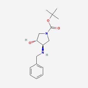 tert-butyl (3R,4R)-3-(benzylamino)-4-hydroxypyrrolidine-1-carboxylate CAS 429673-83-6