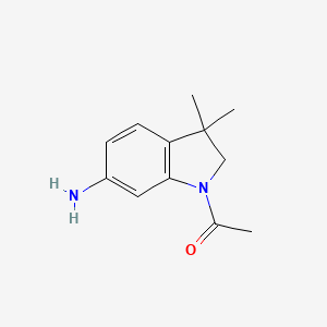 1-(6-amino-3,3-dimethyl-2H-indol-1-yl)ethanone CAS 453562-71-5