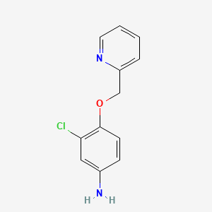 3-chloro-4-(pyridin-2-ylmethoxy)aniline CAS 524955-09-7