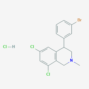 4-(3-bromophenyl)-6,8-dichloro-2-methyl-3,4-dihydro-1H-isoquinoline;hydrochloride CAS 543739-81-7