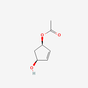 [(1R,4S)-4-hydroxycyclopent-2-en-1-yl] acetate CAS 60410-16-4