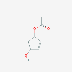 (4-hydroxycyclopent-2-en-1-yl) acetate CAS 60410-18-6