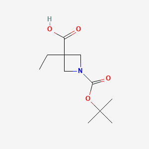 3-ethyl-1-[(2-methylpropan-2-yl)oxycarbonyl]azetidine-3-carboxylic acid CAS 610791-06-5