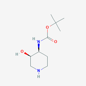 tert-butyl N-[(3R,4S)-3-hydroxypiperidin-4-yl]carbamate CAS 642478-29-3