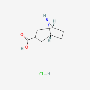 (1R,5S)-8-azabicyclo[3.2.1]octane-3-carboxylic acid;hydrochloride CAS 68322-48-5