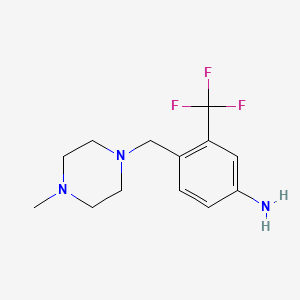 4-[(4-methylpiperazin-1-yl)methyl]-3-(trifluoromethyl)aniline CAS 694499-26-8