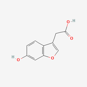 2-(6-hydroxy-1-benzofuran-3-yl)acetic acid CAS 69716-04-7