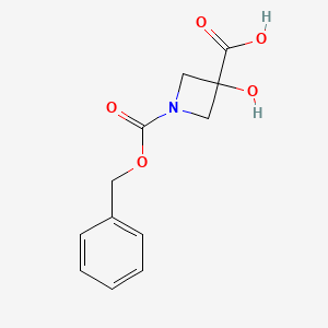 3-hydroxy-1-phenylmethoxycarbonylazetidine-3-carboxylic acid CAS 70767-64-5
