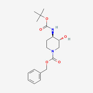 benzyl (3R,4R)-3-hydroxy-4-[(2-methylpropan-2-yl)oxycarbonylamino]piperidine-1-carboxylate CAS 724787-52-4