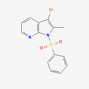 1-(benzenesulfonyl)-3-bromo-2-methylpyrrolo[2,3-b]pyridine CAS 744209-37-8