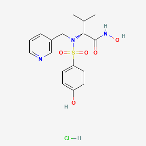 (2R)-N-hydroxy-2-[(4-hydroxyphenyl)sulfonyl-(pyridin-3-ylmethyl)amino]-3-methylbutanamide;hydrochloride CAS 779342-04-0