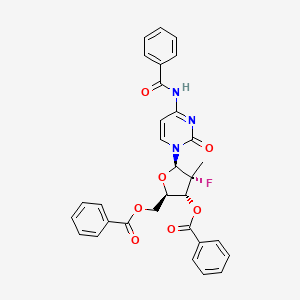 [(2R,3R,4R,5R)-5-(4-benzamido-2-oxopyrimidin-1-yl)-3-benzoyloxy-4-fluoro-4-methyloxolan-2-yl]methyl benzoate CAS 817204-32-3