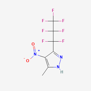 3-(1,1,2,2,3,3,3-heptafluoropropyl)-5-methyl-4-nitro-1H-pyrazole CAS 82633-69-0
