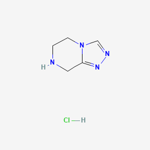 5,6,7,8-tetrahydro-[1,2,4]triazolo[4,3-a]pyrazine;hydrochloride CAS 837430-14-5