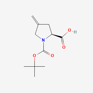 (2S)-4-methylidene-1-[(2-methylpropan-2-yl)oxycarbonyl]pyrrolidine-2-carboxylic acid CAS 84348-38-9