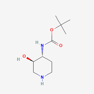 tert-butyl N-[(3R,4R)-3-hydroxypiperidin-4-yl]carbamate CAS 859854-66-3
