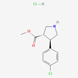 methyl (3S,4R)-4-(4-chlorophenyl)pyrrolidine-3-carboxylate;hydrochloride CAS 862283-71-4