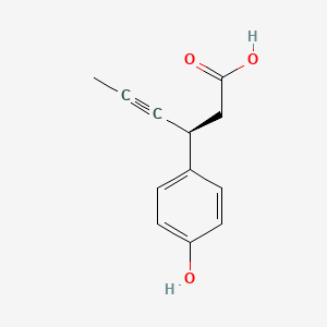 (3S)-3-(4-hydroxyphenyl)hex-4-ynoic acid CAS 865233-35-8