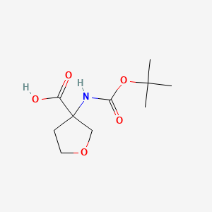 3-[(2-methylpropan-2-yl)oxycarbonylamino]oxolane-3-carboxylic acid CAS 869785-31-9