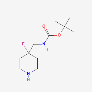 tert-butyl N-[(4-fluoropiperidin-4-yl)methyl]carbamate CAS 871022-62-7