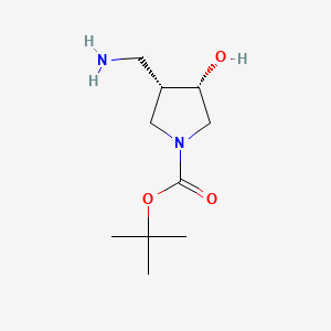 tert-butyl (3S,4S)-3-(aminomethyl)-4-hydroxypyrrolidine-1-carboxylate CAS 872714-78-8