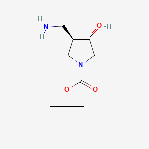 tert-butyl (3R,4S)-3-(aminomethyl)-4-hydroxypyrrolidine-1-carboxylate CAS 872715-62-3