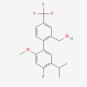 [2-(4-fluoro-2-methoxy-5-propan-2-ylphenyl)-5-(trifluoromethyl)phenyl]methanol CAS 875548-97-3