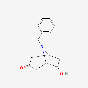 8-benzyl-6-hydroxy-8-azabicyclo[3.2.1]octan-3-one CAS 88876-49-7
