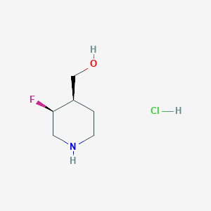 [(3S,4R)-3-fluoropiperidin-4-yl]methanol;hydrochloride CAS 895577-96-5