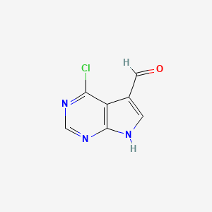 4-chloro-7H-pyrrolo[2,3-d]pyrimidine-5-carbaldehyde CAS 908287-21-8
