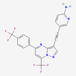 5-[2-[7-(trifluoromethyl)-5-[4-(trifluoromethyl)phenyl]pyrazolo[1,5-a]pyrimidin-3-yl]ethynyl]pyridin-2-amine CAS 911115-16-7