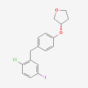 (3S)-3-[4-[(2-chloro-5-iodophenyl)methyl]phenoxy]oxolane CAS 915095-94-2