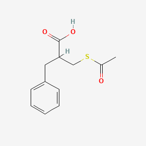 2-(acetylsulfanylmethyl)-3-phenylpropanoic acid CAS 91702-98-6